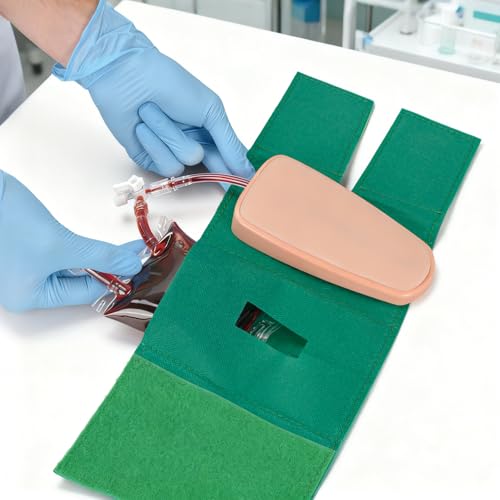 Skillssist IV Practice Kit for Nurses, Wearable IV Injection Training Pad for IV Insertion and Phlebotomy Venipuncture Practice, IV Start Kit for Medical Education