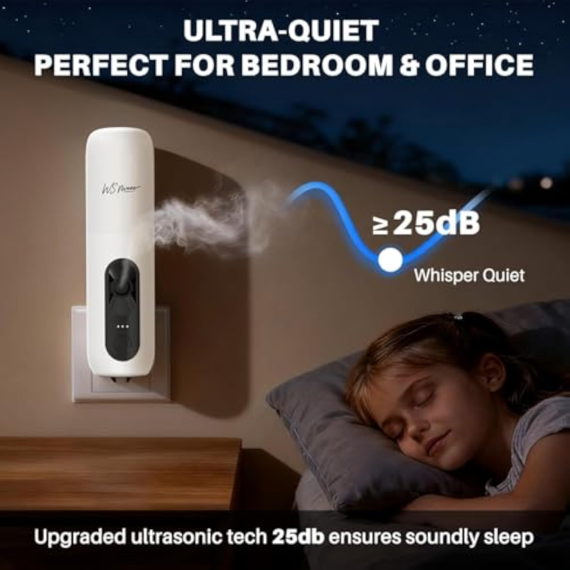 Portable Wall Plug-in Essential Oil Diffuser, Waterless