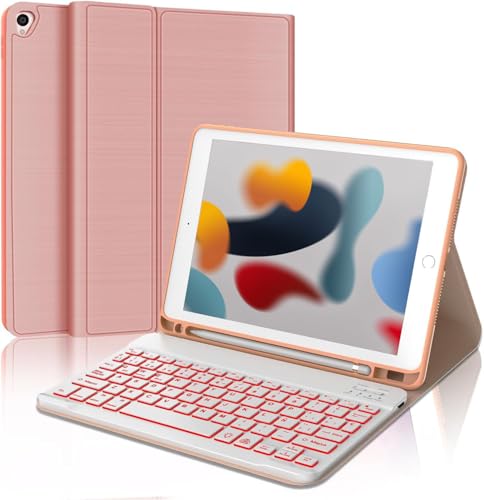 WAVATA Teclado Funda para iPad 9ª 2021| Teclado para iPad 8ª Gen/iPad 7ª Gen, Teclado para iPad...