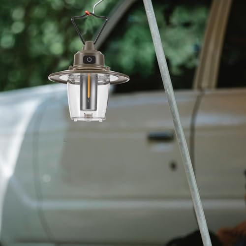 Lanterne de camping rétro 1200 Mah avec support et intensité variable