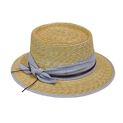 Chapeau concave femme d'été aux finitions soignées et grand bord élégant