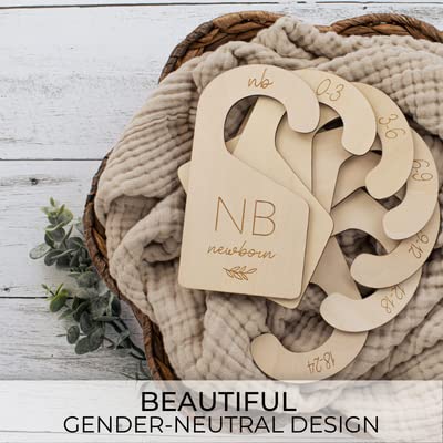 Kibaga KIBA-DIVIDERS-2 Beautiful Wooden Baby Closet Dividers - Double-Sided Organizer thumb #2