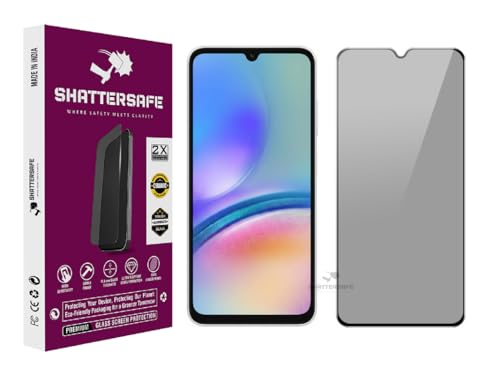 Image of Anti-Spy Privacy Tempered Glass Compatible For Samsung Galaxy A05s [Pack of 1]. 9H Hardness, Anti-Scratch, Edge-to-Edge Protection With Easy Installation Kit & Case Friendly Fit.
