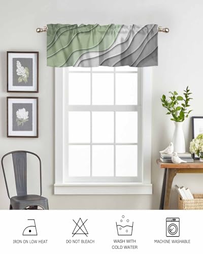 Cortinas de cocina modernas estilo cenefas cortas abstractas 8