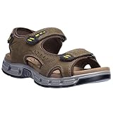 CAMEL CROWN Men's Leather Sandals Outdoor Sports Hiking Sandals Summer Open Toe Adjustable Straps Sa