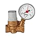 Produktbild CALEFFI Mikro-Schrägsitz-Druckminderer 3/8" Zoll bis 80°C, Druckregelbereich ausgangsseitig 0,8 bis 4 bar (Mit Manometer)