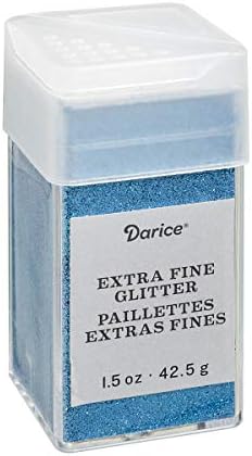 Peacock Blue Extra Fine Glitter 1.5 Ounces Canister w/Pour or Shake Lid