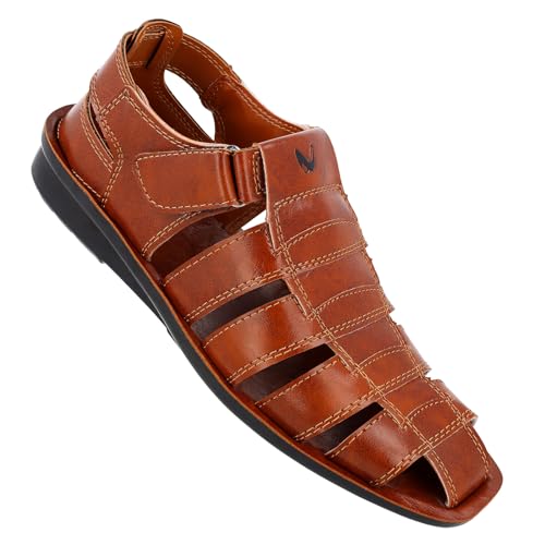 Image of WALKAROO Mens Fisherman Sandals with Soft Sole, Ventilated and Lightweight - 13505