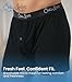 Chill Boys Performance Boxers -Cool Comfortable Men's Boxer Shorts. Soft Anti-Chafing Underwear for Men. Tagless Boxers, Black XL