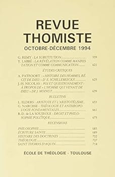 Paperback Revue Thomiste - 4/1994 [French] Book