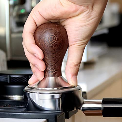 Máquina de café 51mm Espresso Coffee Coffee Tamper Base plana de acero inoxidable Frijol de polvo Pulse Martillo con… - Imagen 7