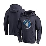 YUNAN Herren Damen Basketball Jersey Hoodie Minnesota Timberwolves Kapuzenpullover Training Jersey Fans T-Shirt für Sport und Freizeit Wear-Dark-L