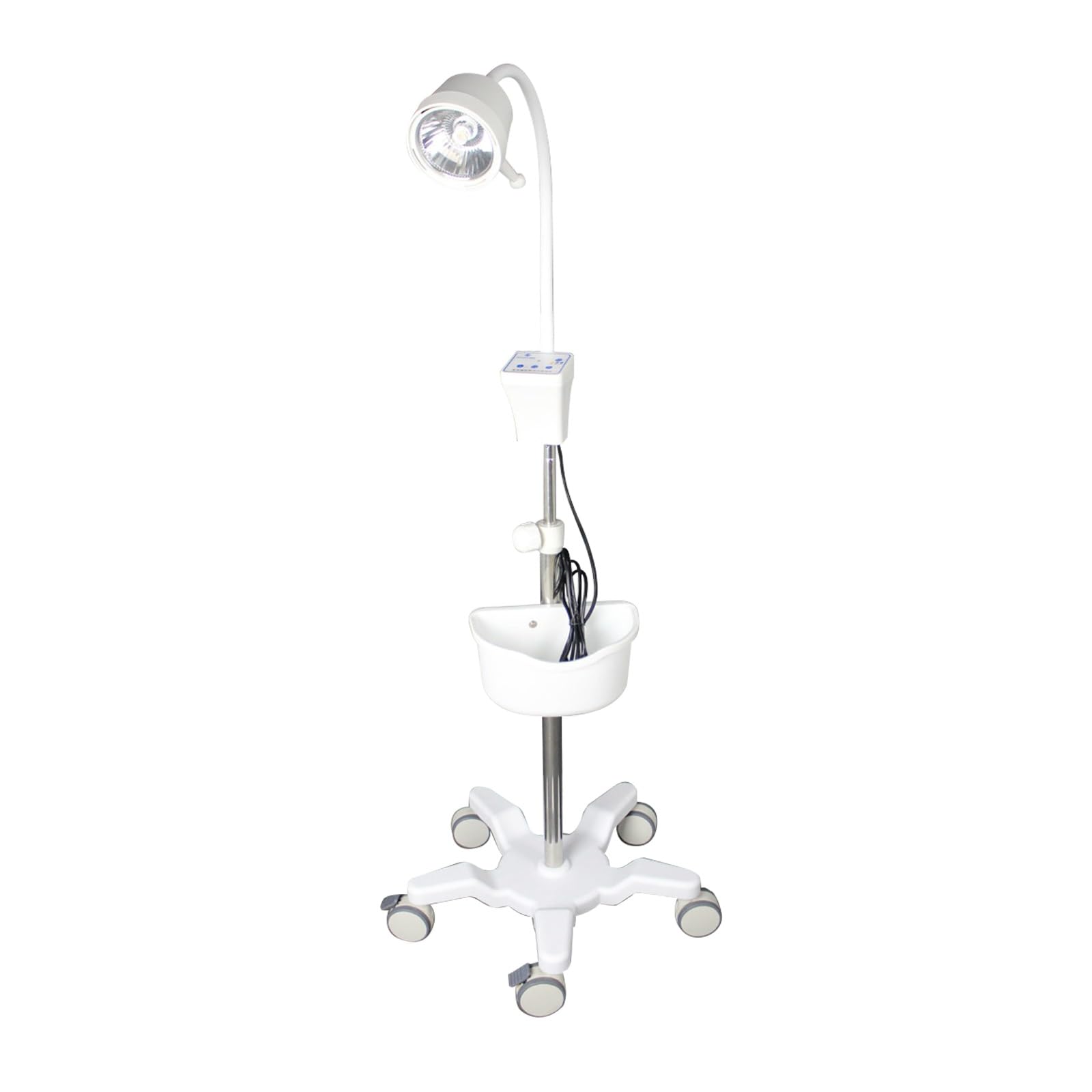 Lampa Diagnostyczna Led 25 W, Lampa Diagnostyczna Z Regulacją Jasności, Lampa Na Gęsiej Szyi, Regulowana Wysokość, Z Koszem Do Przechowywania I Kółkami