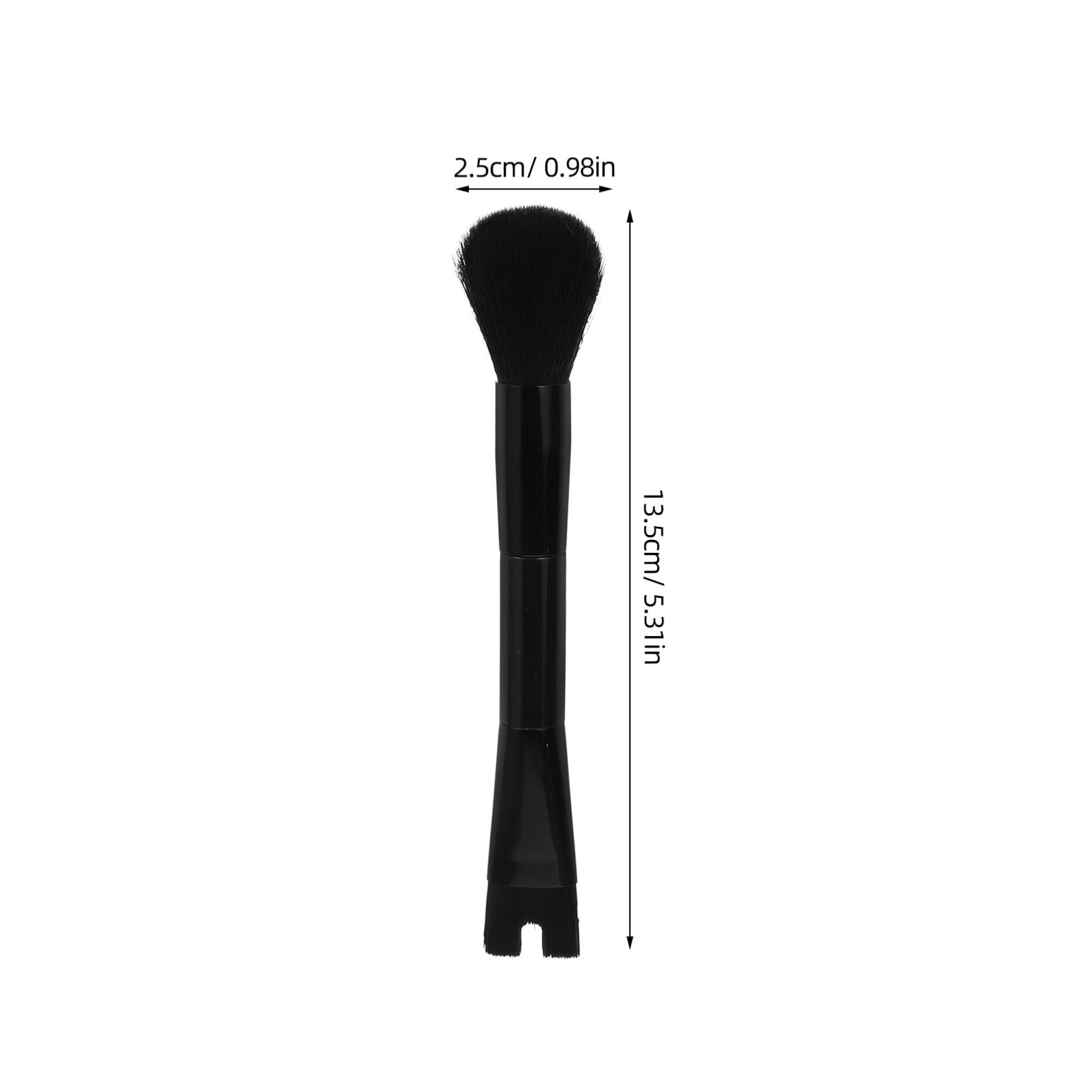SHERCHPRY Double Ended Nose Contour Brush U Shaped Makeup Brush for Highlighter Liquid Foundation Soft Durable Dual Ended Design for Effortless Application for Women Black