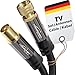 Produktbild KabelDirekt  SAT Kabel/Antennenkabel mit bruchfestem Metallstecker  2 m (TV Kabel/Satellitenkabel, Adapter von F-Stecker auf Antennenstecker, geeignet für TV, Radio, DVB-T2/DVB-C/DVB-S/DVB-S2)