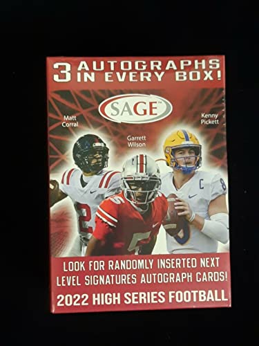 2022 Sage Football High Series Factory Sealed Blaster Box 3 Autographs #TOP18