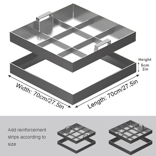Couvercle de regard invisible 70x70 contre les plaques de drain inesthétiques