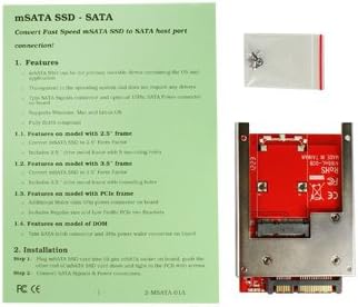 IO-ASS111 Latch mSATA to 2.5" SATA Device Converter with Metal Frame