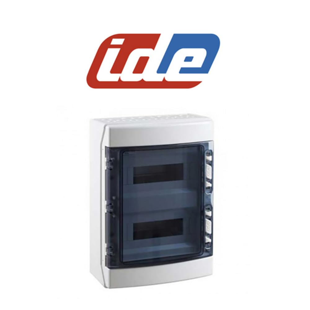 IDE CDN24PT IP65 Coffre de distribution étanche en ABS, scellé, gris, 436 x 310 x 148 mm