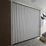 Porta a Soffietto Larghezze: 60 65 70 80 90 100 cm, Cancello a Soffietto Bianco con Serratura per Esterni, Porta Scorrevole Pieghevole per Divisorio Ambienti/Patio(33x55in/85x140cm)
