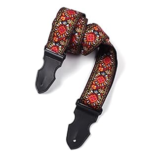 CZDYUF Sangle de Guitare réglable Coton Jacquard Elargissement et épaississement for Guitare Acoustique électrique Guitar Bass Bass Ballon Buckle Cadeau - Les Beatles, Paul McCartney, John Lennon, RIngo Starr, George Harrison CZDYUF Sangle de Guitare réglable Coton Jacquard Elargissement et épaississement for Guitare Acoustique électrique Guitar Bass Bass Ballon Buckle Cadeau – Image 4