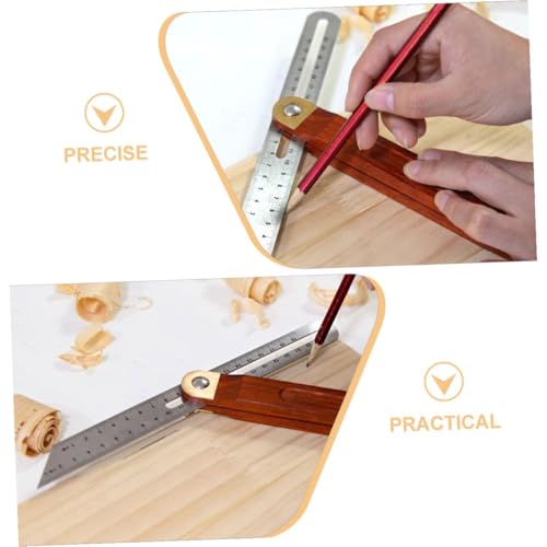 Operitacx 高精木工角尺 定規 ステンレス 木材 真鍮製 多機能可能マルチアングル測定工具 大工用作業効率向上プロ用