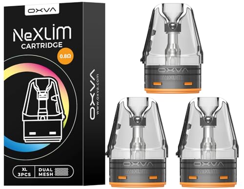 Oxva NeXLIM Pods (0.8 XL) 3 Pack Available in 0.6 0.8 1.2 Compatible With OXVA NeXLIM Vape Kit NeXLIM 2 NeXLIM 2 Mini NeXLIM Go Dual Mesh Vape Pods No Nicotine
