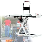 Hydraulischer Scherenhubtisch 270kg Tragkraft 102cm Hubhöhe Elektrischer Wagen mit 4 Rollen für Materialhandhabung