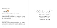 Thanking God With Integrity: Table Graces & Scripture for a World of Need 0921485344 Book Cover