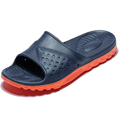 WODEBUY Men's Shower Sandals Antislip Fast Dry Flilp Flop Flats Bathroom and Gym Slider Sandals for Men