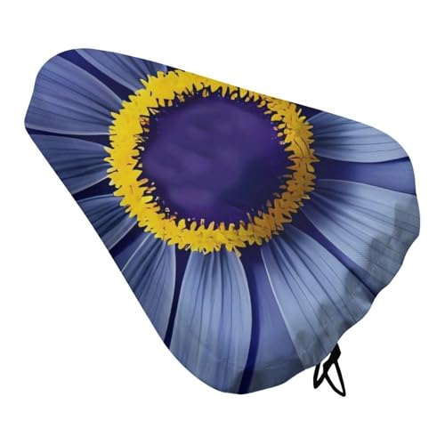 Flower Heart Bee Bike Seat Cover for Men Women, Waterproof & Dustproof Bike Seat Cushion with Drawstring, Adjustable Bicycle Saddle Cover for Or Rain & Sun Protection