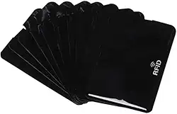 6 Envelopes Rfid Bloqueador Cartão De Crédito Contactless preto