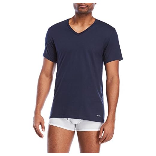 Calvin Klein Pacote com 3 camisetas masculinas clássicas de modelagem regular e gola V, White(m4065x-075)/Black/Obsidian, Large