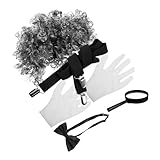 Holibanna Bachelor's Set Professor Wig Costume Accessory Men's Cosplay for Parties