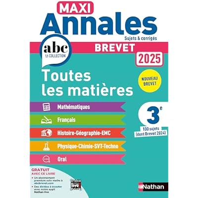 Maxi Annales Brevet 2025 - Corrig&eacute;