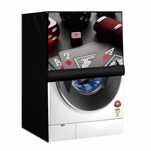 Image of Waterproof 9Kg Front Load Fully Automatic Washing Machine Cover compatible for lg /ifb /godrej /lloyd /bosch & etc Washing Machine (IFB9KBLACKGALAXYSC04FL04)