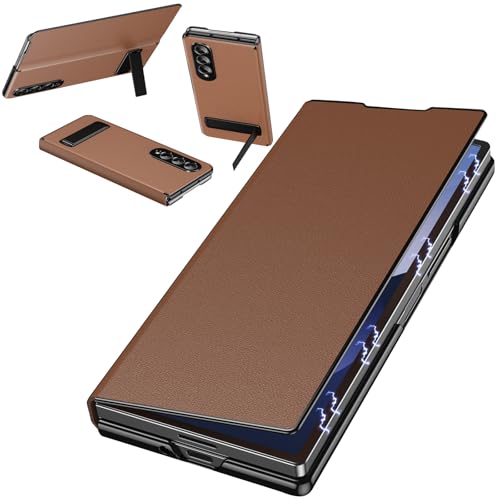 Coque Samsung Galaxy Z Fold 3 marron idéale pour travailler au bureau