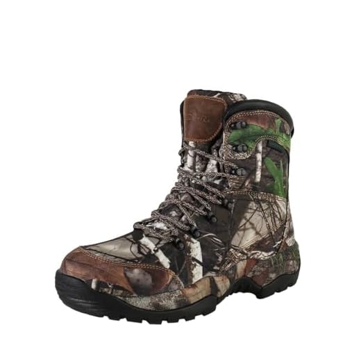 R RUNFUN Men's Hunting Boots Waterproof Hiking Boot Camo Lightweight Insulated Outdoor Shoes, 7 inches, 200g Thinsulate(RF204-7CG2, Size 10.5)