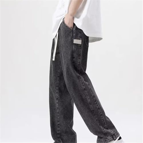Men's Vintage Baggy Jeans Loose Fit Wide Leg Straight Denim Pants Spring Fall Streetwear Style4