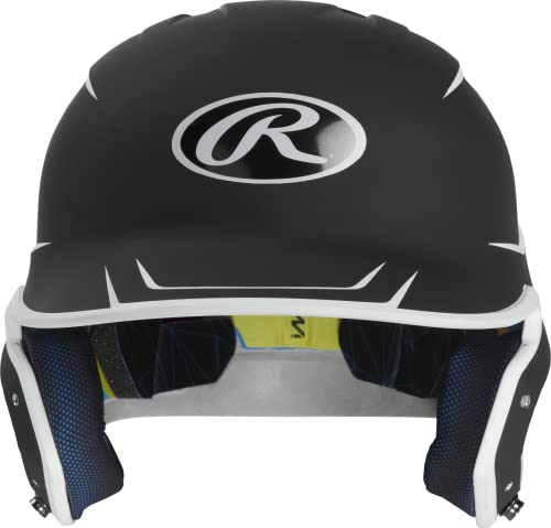 Rawlings Mach Baseball Batting Helmet, Senior, Matte Black/Matte White #TOP1