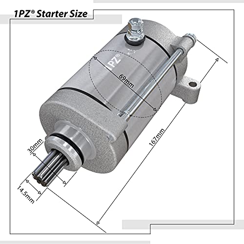 1Pz Ym6-St1 Starter Motor Replacement For Yamaha Grizzly Yfm 600 660 1998-2007 Rhino 450 660 Kodiak 400 Wolverine Nordik Nk 500 700 Mayhem Coleman Outfitter Hisun 500 Atv Utv #TOP2