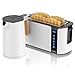 Produktbild Arendo - Wasserkocher Toaster SET - Edelstahl - Wasserkocher mit Temrpatureinstellung - 45-100 Grad - Warmhaltefunktion - Toaster 4 Scheiben mit Touch Display - mit Brötchaufsatz - Weiß Matt