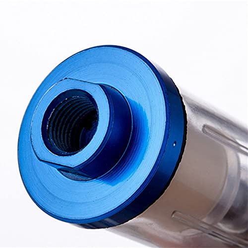 ANCLLO 2 Stück Air Compressor Water Oil Separator Filter,Spray Gun Painting Sprayer Oil Water Separator, 1/4 Inch NPT Inlet and Outlet - klares Inline-Werkzeug, Wasserabscheider, Farbzubehör, blau