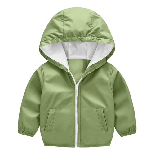 Toddler Kids Windreaker Jacket Girls Boys Full Zip Lightweight Rainproof Outwear Coat Outdoor Hiking Solid Long Sleeve Jacket