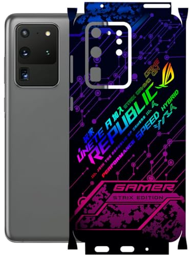 Image of AtOdds - Full Body Back Screen Guard Protector Film - Lamination Wrap Skin Sticker Compatible with Samsung Galaxy S20 Ultra | Scratchproof Matte Finish (Gamer)
