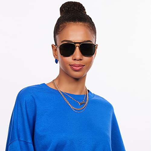 Image of Hip Hop Full Rim Square Branded and Stylish Sunglasses For Men & Women | Polarized and 100% UV Protected | Medium | LK S15200
