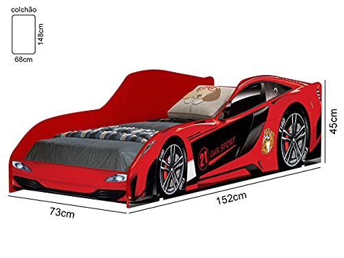 Cama Infantil Carro Vermelho