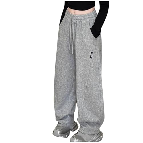 Sweatpants for Girls Casual Wide Leg Streetwear Baggy Pants Fashion Drawstring Elastic Waist Workout Jogger Pants