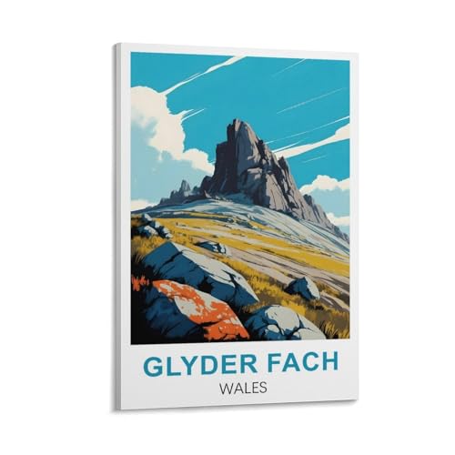 Poster Glyder Fach Pays de Galles 60x90cm de style vintage