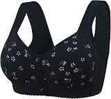 YUMHOP Charm Daisy Bras Front Snaps,Women's Wire-Free Front Button Closure Bra Comfortable Easy Clos